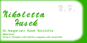 nikoletta husek business card